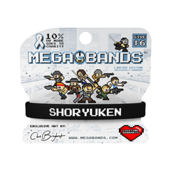 Megabands "Shoryuken Hadouken" Black Wristband