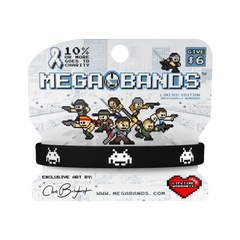Megabands "Invaders" Black Wristband